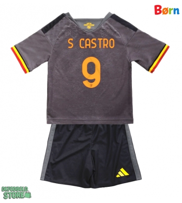 AS Roma Santiago Castro #9 Replika Babytøj Tredje sæt Børn 2026-27 Kortærmet (+ Korte bukser)